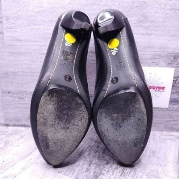 BCBG Maxazria Near Perfect Bandage Strap Platform Pump Black Women's sz 9 - Picture 7 of 8